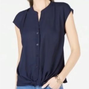 inc international concepts petite twist front top